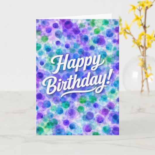 Birthday Watercolor カード (黄色い花)