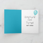 Birthday Watercolor Sea Turtle On a Beach カード (内部)