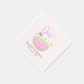 Birthday watermelon Girl one in a melon スタンダードカクテルナプキン (角)