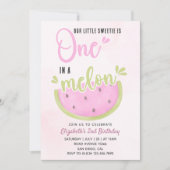 Birthday watermelon Girl one in a melon 招待状 (正面)