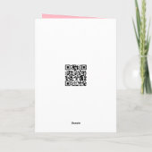 Birthday White Goose with Pink Tulip Bouquet カード (裏面)