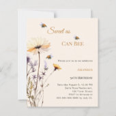 Birthday wildflower Sweet as Can Bee Invitation (正面)