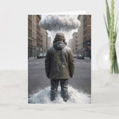 Birthday Winter Humor Snow Cloud カード (正面)
