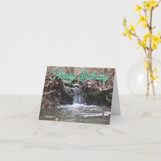 Birthday Wishes カード (黄色い花)