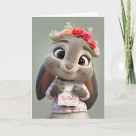 Birthday Wishes from the Sweetest Little Bun カード