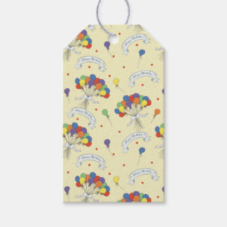 Birthday Wishes - Pastel Yellow ギフトタグ