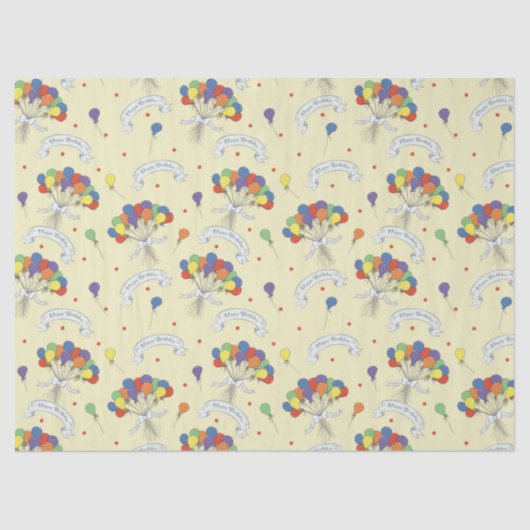 Birthday Wishes - Pastel Yellow Tissue Paper 薄葉紙 (正面)