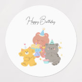 Birthday Wishes Stickers ラベル (デザイン1)