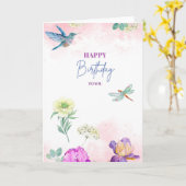 Birthday Wishing card カード (黄色い花)