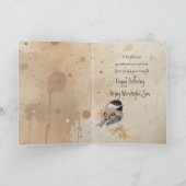 Birthday Wonderful Son Chickadee Bird カード (内部)
