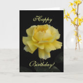 Birthday yellow rose カード (黄色い花)