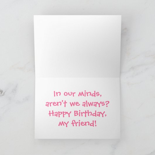 BirthdayCard、「春より若い…」 カード (内部)