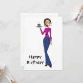 BirthdayGirl、ハッピーバースデー カード (正面/裏面インサイチュ)