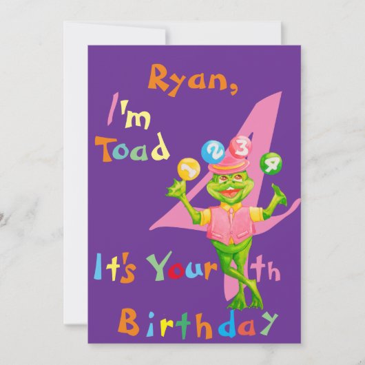BirthdayPersonalizedGreetingcardfora four yearold. サンキューカード (正面)