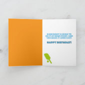 Birthdays Are Like Pickleball Funny カード (内部)