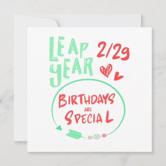 Birthdays Are Special Leap Year February 29 Gift 招待状 (正面)