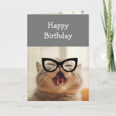 Birthdays Fun Old Age Put on Glasses Card カード (正面)