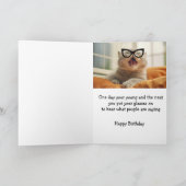 Birthdays Fun Old Age Put on Glasses Card カード (内部)