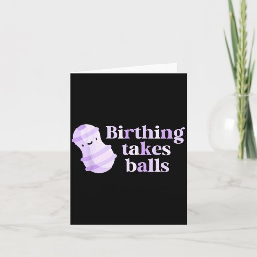 Birthing Takes Peanut Ball Labor And Delivery Nurs カード (正面)