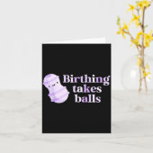 Birthing Takes Peanut Ball Labor And Delivery Nurs カード (黄色い花)