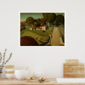 "Birthplace of Herbert Hoover" by Grant Wood ポスター (キッチン)