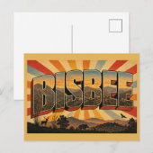 Bisbee アリゾナ州 山 谷 アート ポストカード (正面/裏面)