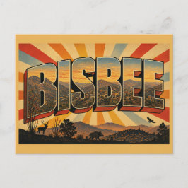 Bisbee アリゾナ州 山 谷 アート ポストカード