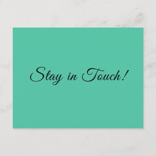 Biscay Greenエレガント新しいアドレスを移動した エンクロージャーカード (裏面)