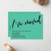 Biscay Green新カジュアルしいアドレスカードを移動した ノートカード (正面/裏面インサイチュ)