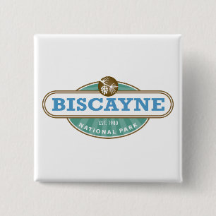 Biscayneの国立公園フロリダ 缶バッジ