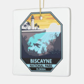 Biscayne National Park Florida Emblem セラミックオーナメント (左)