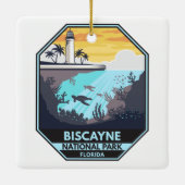 Biscayne National Park Florida Emblem セラミックオーナメント (裏面)