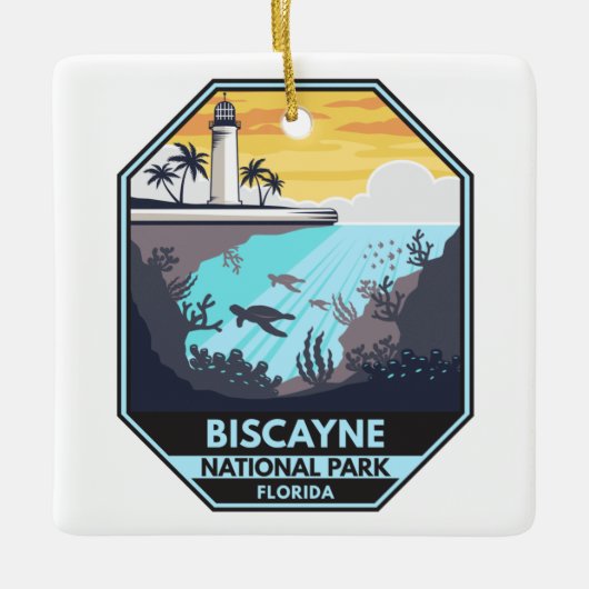 Biscayne National Park Florida Emblem セラミックオーナメント (正面)