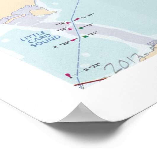 Biscayne National Park Map (2011) ポスター (角)