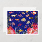 Biscayne National Park Reef Fish Art ポストカード (正面/裏面)