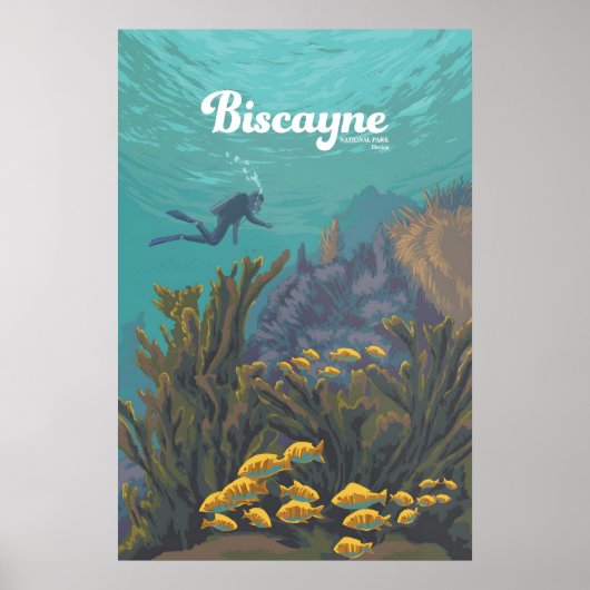 Biscayne National Park Travel Poster ポスター (正面)