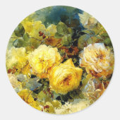 Bischoff -バラ（黄色）、 ラウンドシール (正面)