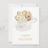 BISCOTTIハッピーバースデー4.5x6.25フラットカード カード (正面)