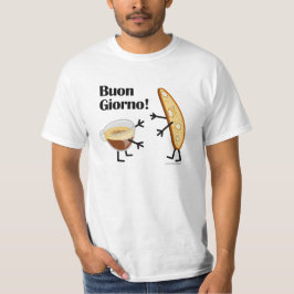 Biscotti及びコーヒー- Buon Giorno! Tシャツ