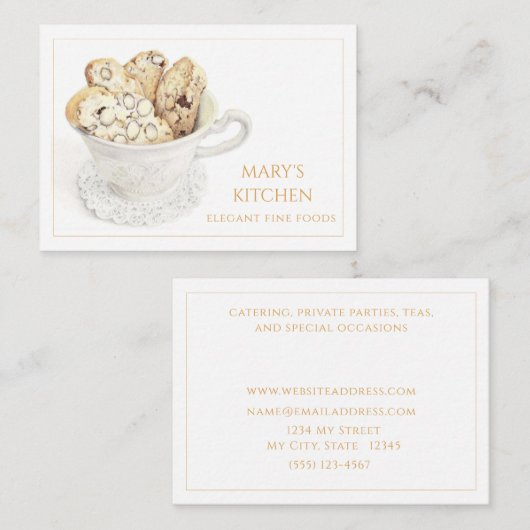 BISCOTTI 3.5x2.5名刺 ノートカード (正面/裏面)