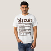 Biscuit Nutrition Thanksgiving Costume Food Facts Tシャツ (正面フル)