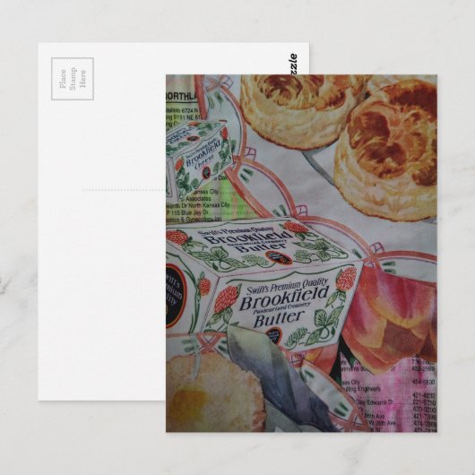 biscuits and butter Collage ポストカード (正面/裏面)