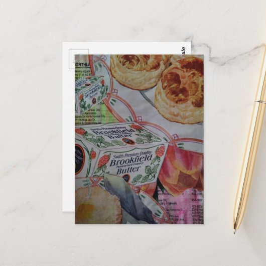 biscuits and butter Collage  ポストカード (正面/裏面インサイチュ)