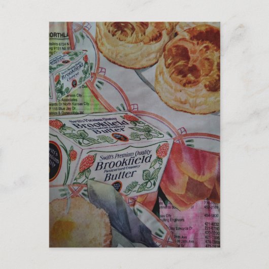 biscuits and butter Collage  ポストカード (正面)