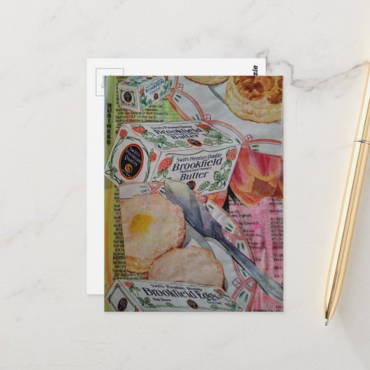 biscuits butter eggs Collage  ポストカード (正面/裏面インサイチュ)