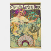 Biscuits Lefevre-Utile by Alphonseミュシャ(1896) キッチンタオル (縦)