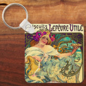 Biscuits Lefevre-Utile by Alphonseミュシャ(1896) キーホルダー (正面)