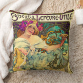 Biscuits Lefevre-Utile by Alphonseミュシャ(1896) クッション (ブランケット)