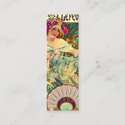 Biscuits Lefevre-Utile by Alphonseミュシャ(1896) スキニー名刺 (正面)