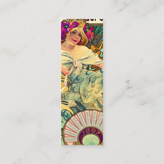 Biscuits Lefevre-Utile by Alphonseミュシャ(1896) スキニー名刺 (裏面)